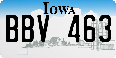 IA license plate BBV463