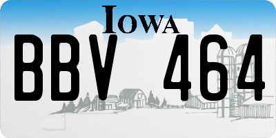 IA license plate BBV464