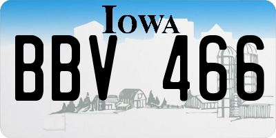 IA license plate BBV466