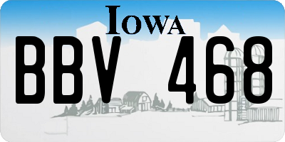 IA license plate BBV468