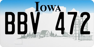 IA license plate BBV472