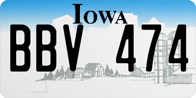 IA license plate BBV474
