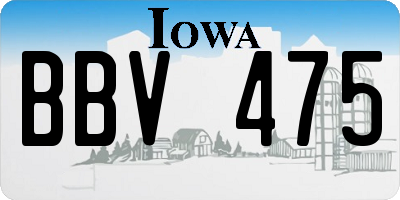 IA license plate BBV475