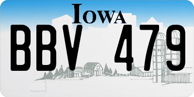 IA license plate BBV479