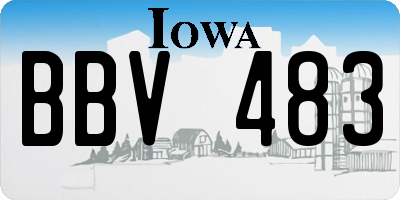 IA license plate BBV483