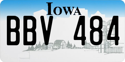 IA license plate BBV484