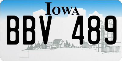 IA license plate BBV489