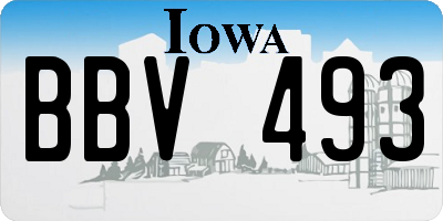 IA license plate BBV493