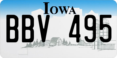 IA license plate BBV495