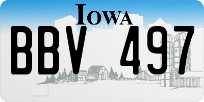 IA license plate BBV497