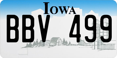 IA license plate BBV499