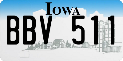 IA license plate BBV511