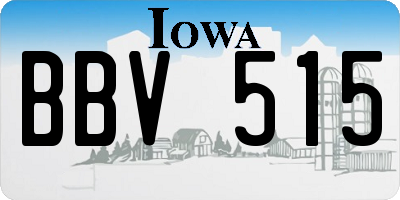 IA license plate BBV515