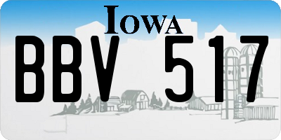 IA license plate BBV517
