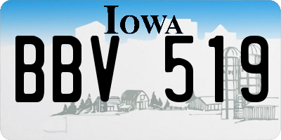 IA license plate BBV519