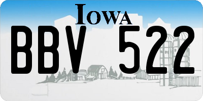 IA license plate BBV522