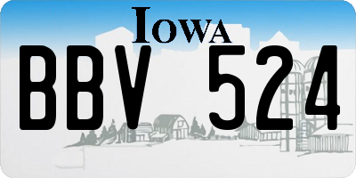 IA license plate BBV524