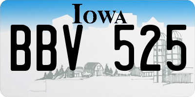IA license plate BBV525