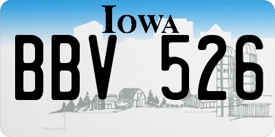 IA license plate BBV526