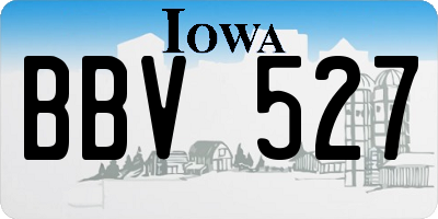 IA license plate BBV527