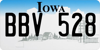 IA license plate BBV528