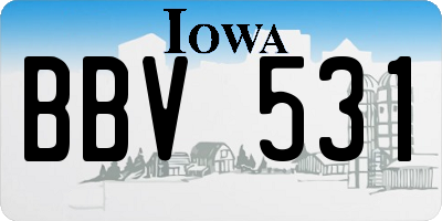 IA license plate BBV531