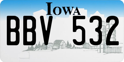 IA license plate BBV532
