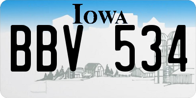 IA license plate BBV534