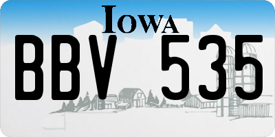 IA license plate BBV535