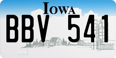 IA license plate BBV541