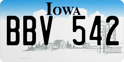 IA license plate BBV542