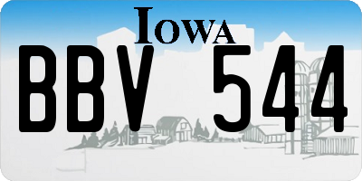 IA license plate BBV544