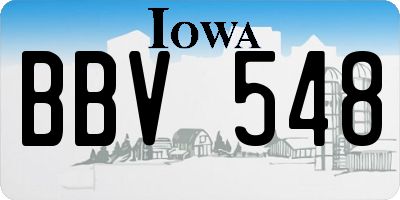 IA license plate BBV548