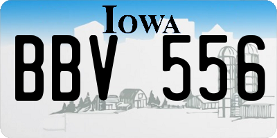 IA license plate BBV556