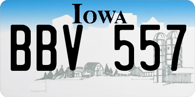 IA license plate BBV557