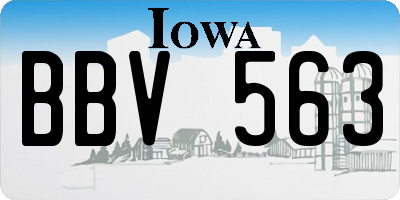 IA license plate BBV563