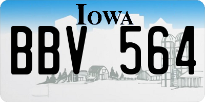 IA license plate BBV564