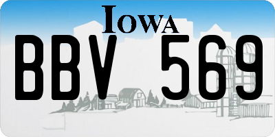 IA license plate BBV569