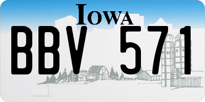 IA license plate BBV571