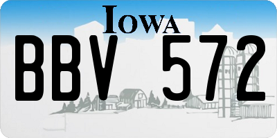 IA license plate BBV572