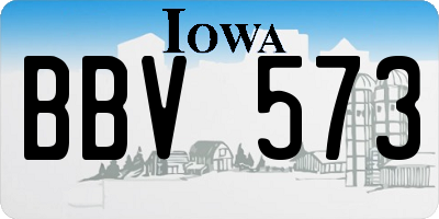 IA license plate BBV573