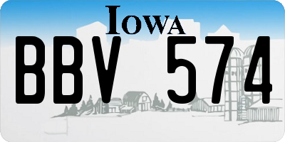 IA license plate BBV574