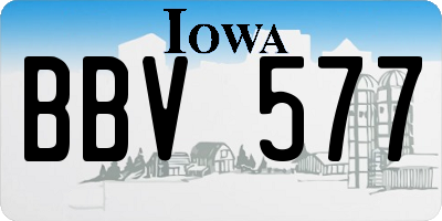 IA license plate BBV577