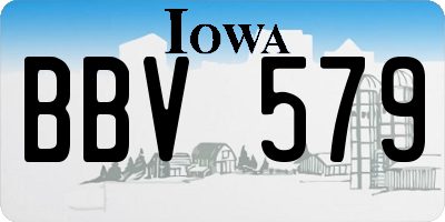 IA license plate BBV579