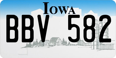 IA license plate BBV582