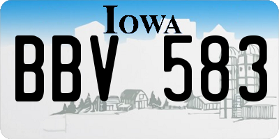 IA license plate BBV583
