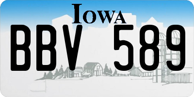 IA license plate BBV589