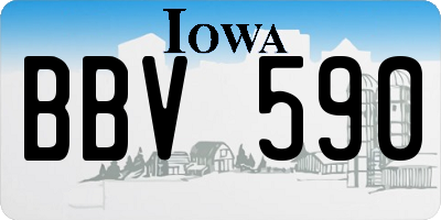 IA license plate BBV590