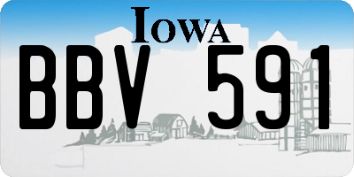 IA license plate BBV591