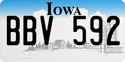 IA license plate BBV592
